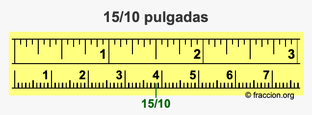 15/10 pulgadas