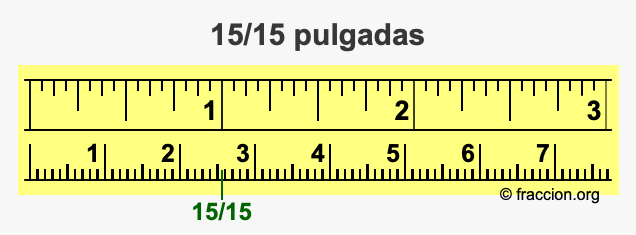 15/15 pulgadas