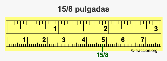 15/8 pulgadas