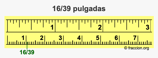16/39 pulgadas