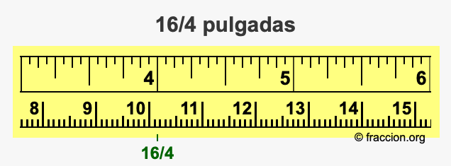 16/4 pulgadas