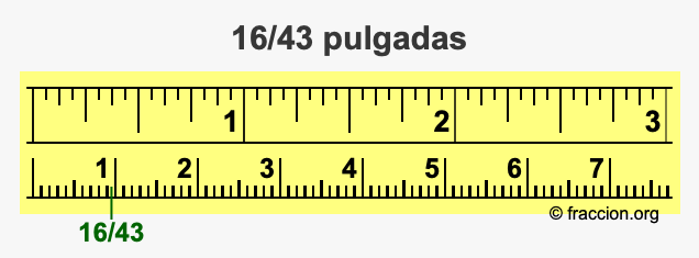 16/43 pulgadas