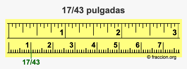17/43 pulgadas