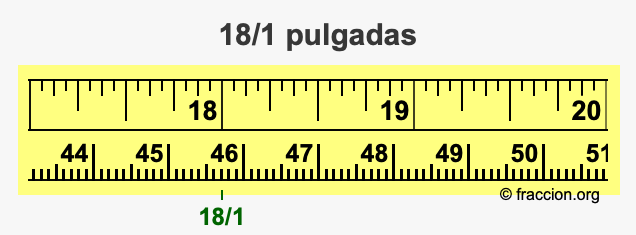 18/1 pulgadas