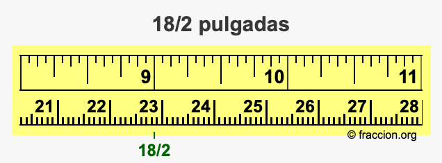 18/2 pulgadas