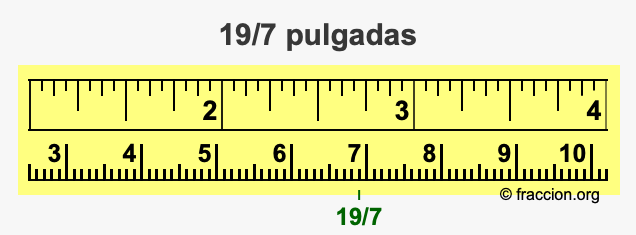 19/7 pulgadas