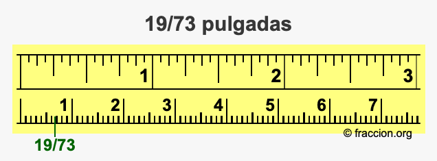 19/73 pulgadas