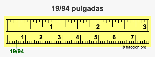 19/94 pulgadas