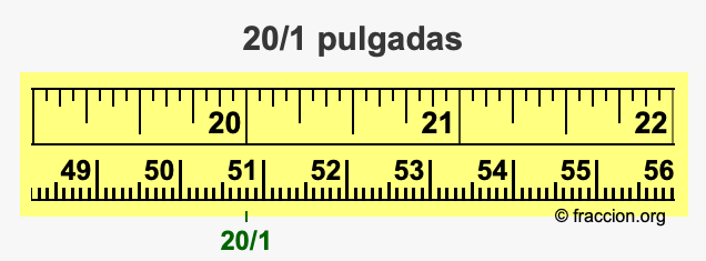 20/1 pulgadas