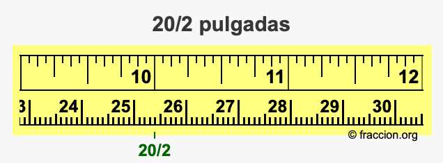 20/2 pulgadas