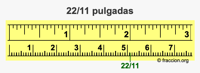 22/11 pulgadas