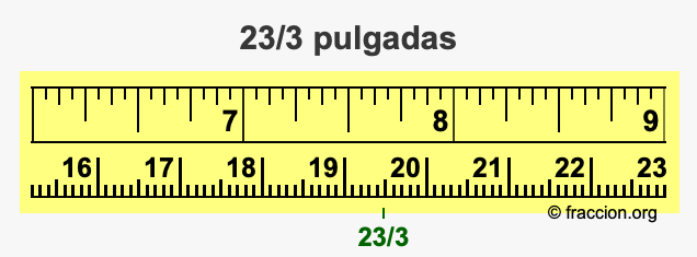23/3 pulgadas