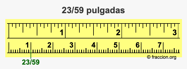 23/59 pulgadas