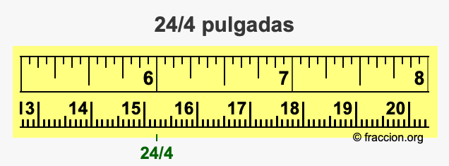 24/4 pulgadas