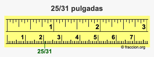 25/31 pulgadas