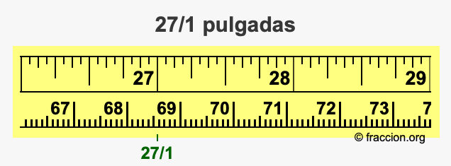 27/1 pulgadas