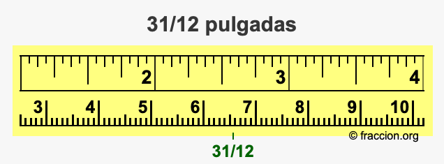 31/12 pulgadas