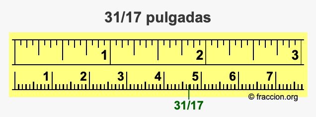 31/17 pulgadas