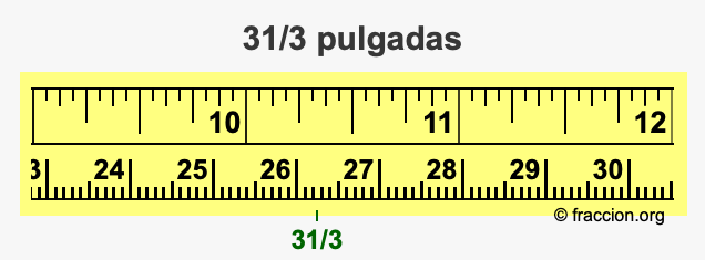 31/3 pulgadas