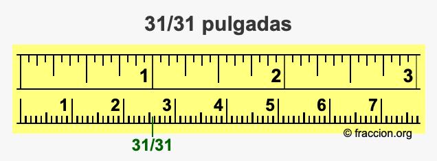 31/31 pulgadas