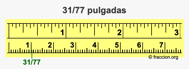 31/77 pulgadas