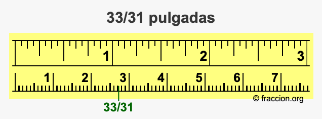 33/31 pulgadas