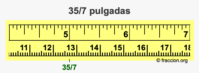 35/7 pulgadas