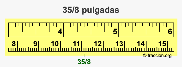 35/8 pulgadas
