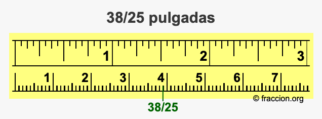 38/25 pulgadas