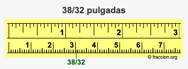 38/32 pulgadas