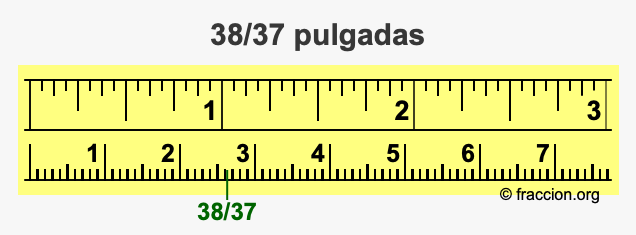 38/37 pulgadas