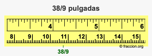 38/9 pulgadas