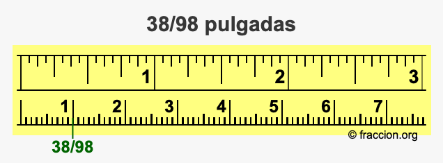 38/98 pulgadas