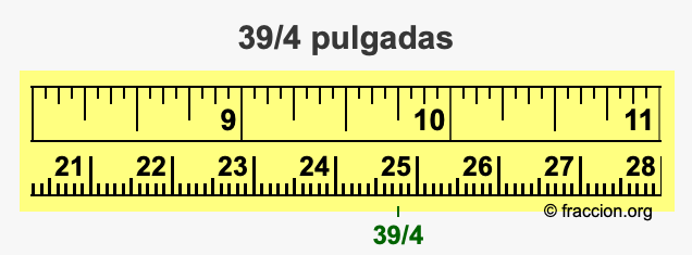 39/4 pulgadas