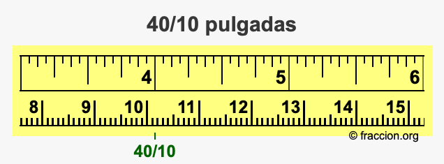 40/10 pulgadas