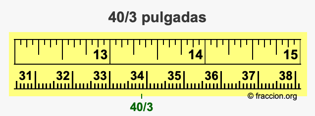 40/3 pulgadas