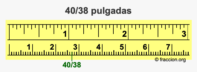 40/38 pulgadas
