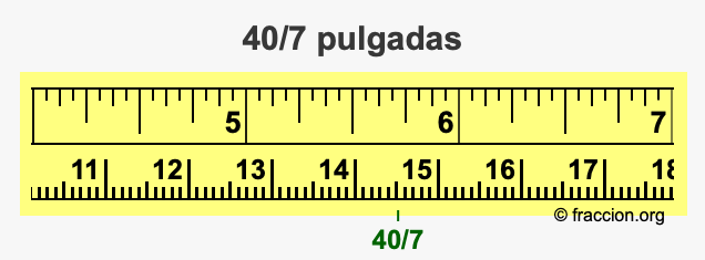40/7 pulgadas