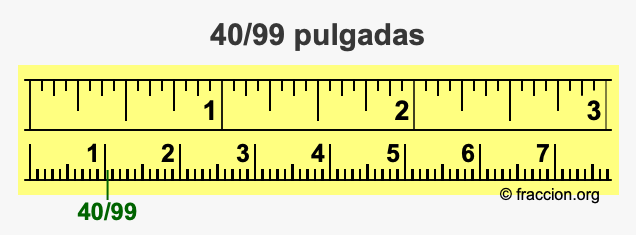 40/99 pulgadas