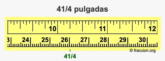 41/4 pulgadas
