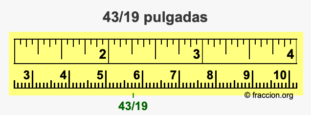 43/19 pulgadas