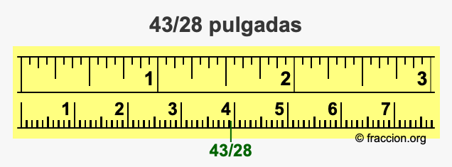 43/28 pulgadas