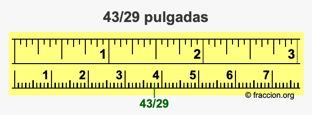 43/29 pulgadas