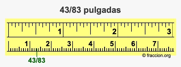 43/83 pulgadas