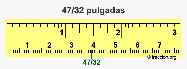 47/32 pulgadas