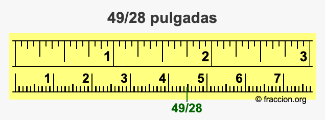 49/28 pulgadas