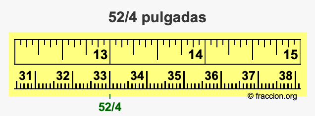52/4 pulgadas