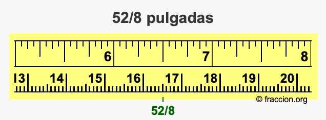 52/8 pulgadas