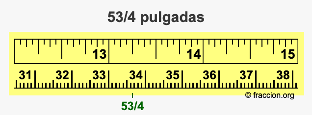 53/4 pulgadas