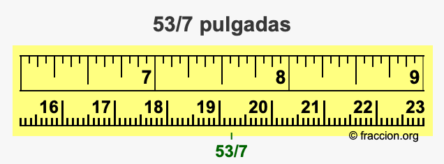 53/7 pulgadas